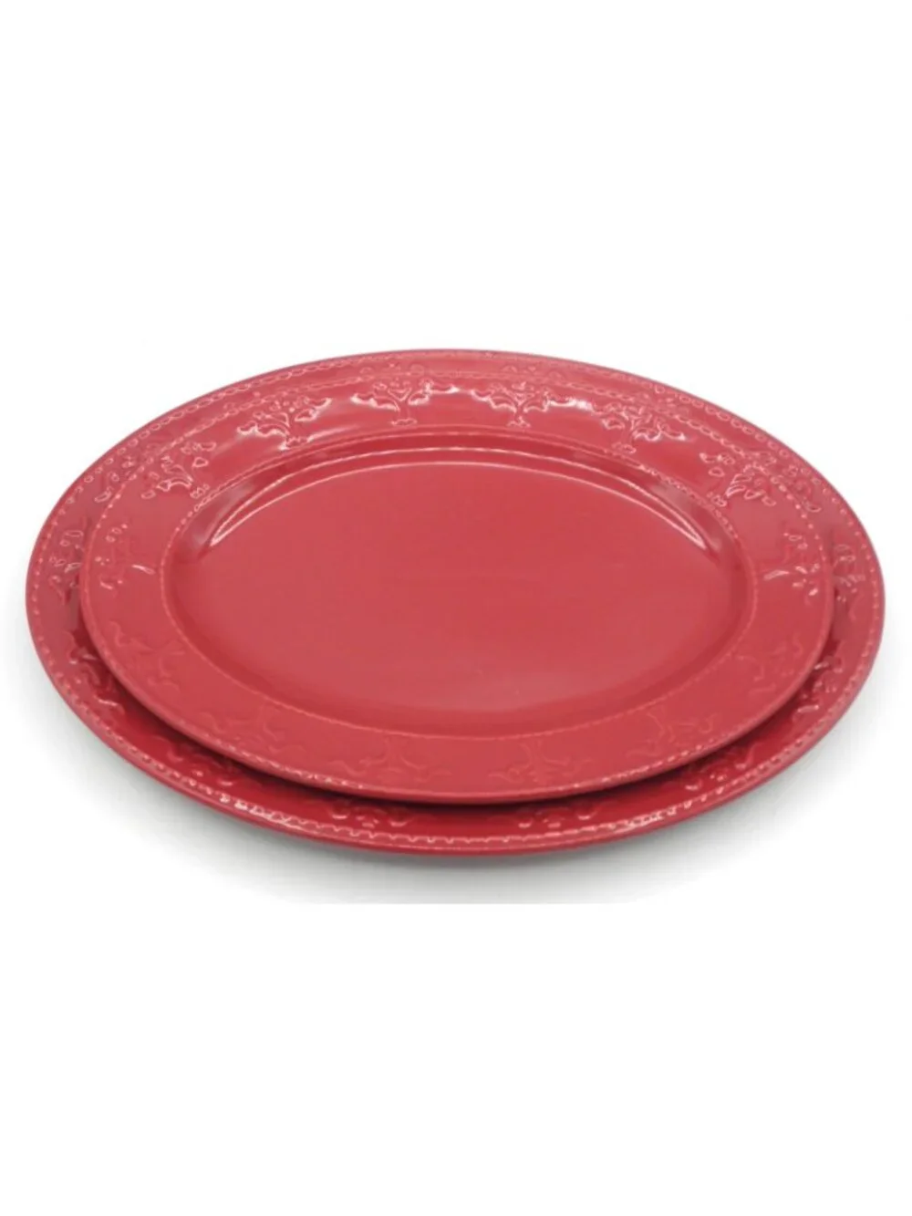 Athena Red by JC Penney Oblong Serving Trays set of 2 Pattern Code: JCPATHR
